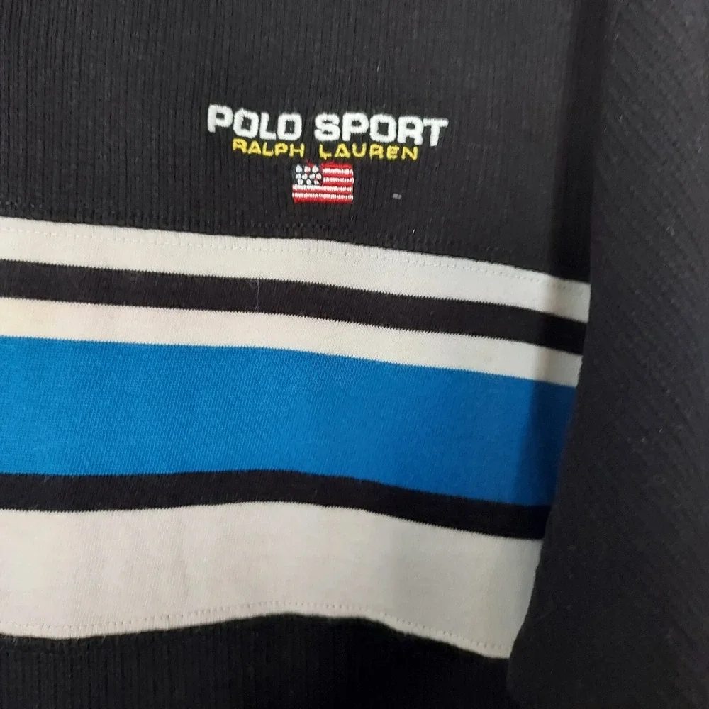 Vtg Sport Ralph Lauren Polo Shirt‎ 90's Men's Large Shirt Knit Color Stripes